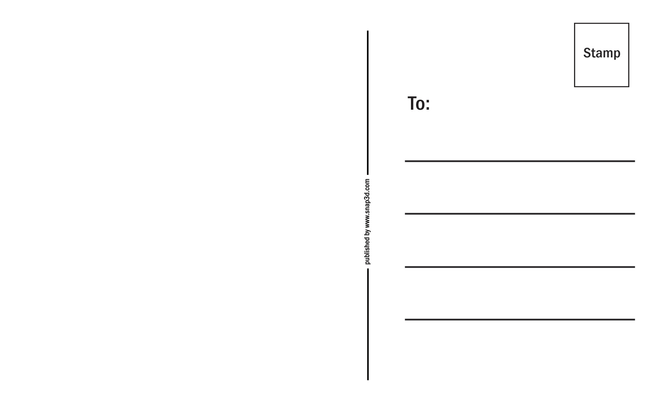 Back Of Postcard Template